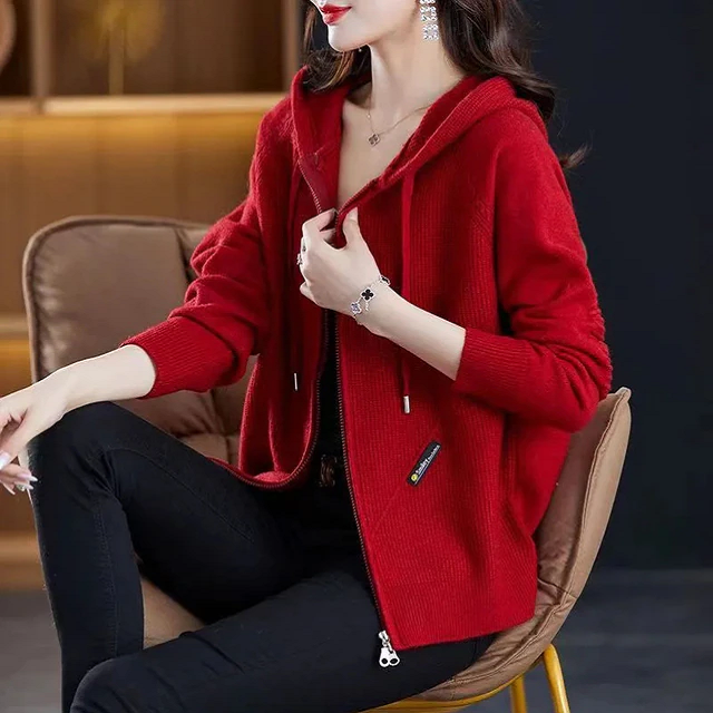 Sandra | Effen trui met capuchon